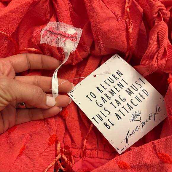 NWT! RARE! Free People Primmy Midi Dress, SZ Small in Ice Coral - Picture 15 of 15